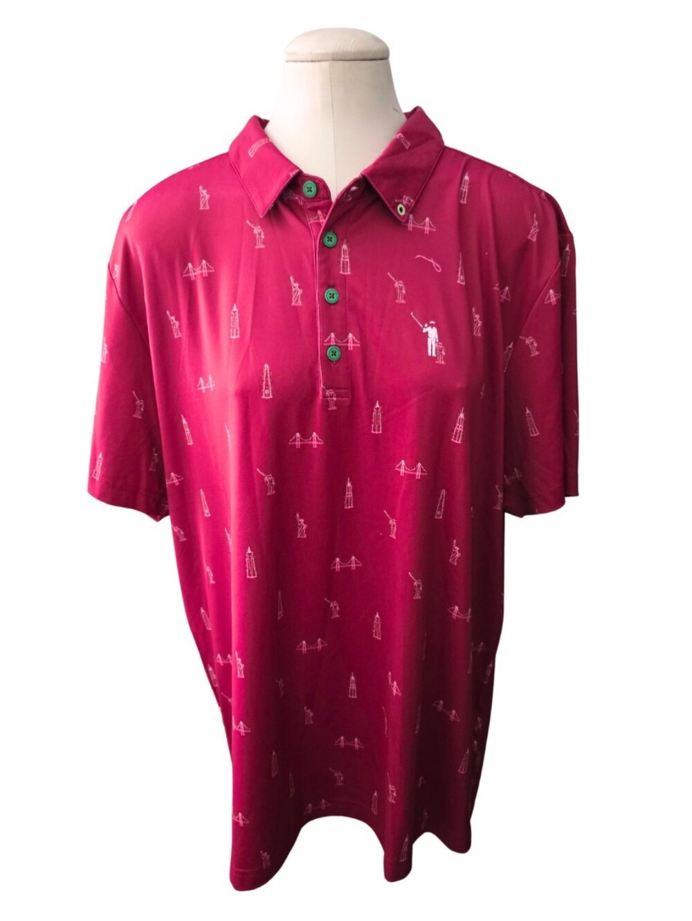 WILLIAM MURRAY Golf Polo Shirt Tis The Season Holiday Mens XL Short Sleeves